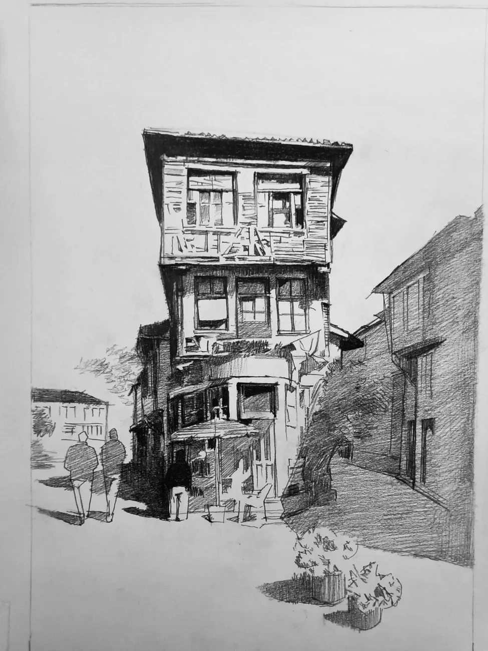 Dibujo · Paisaje urbano, fase 4: Detalles y acabados