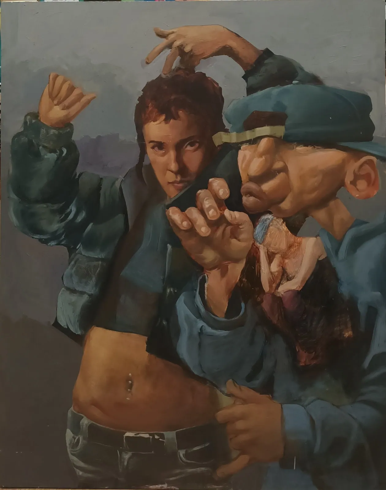 Dos muchachos — óleo sobre lienzo